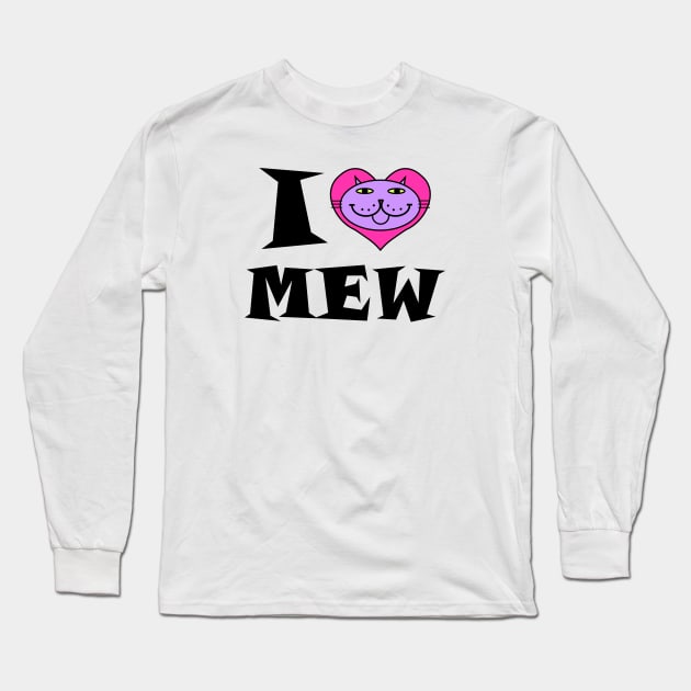 I HEART Cat - PURPLE KITTY Long Sleeve T-Shirt by RawSunArt